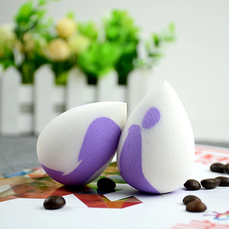 Wholesale Mini  Makeup sponge marble color beauty sponge blender in special shape