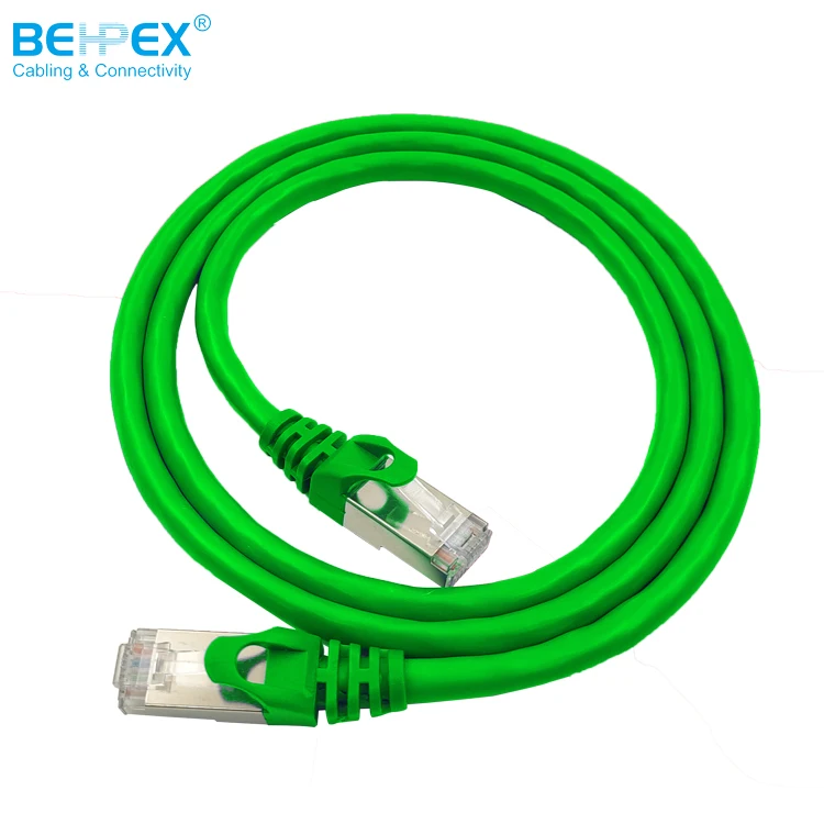 Экономичный 27AWG Cat6 экранированный патч-корд, многожильный кабель CCA с разъемом RJ45