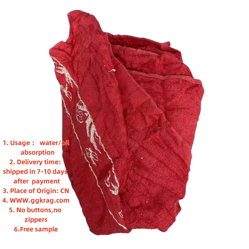 Cotton fabric cut pieces good absorbent mixed colour Towelling Rags used towel TERRY RAGS