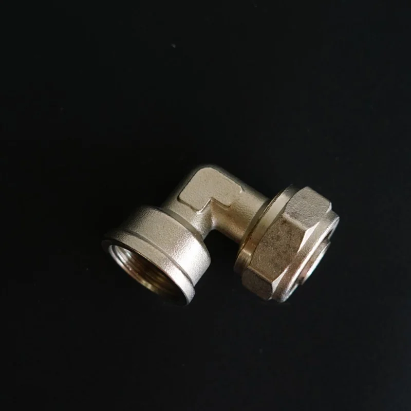 multilayer pex pipe fitting brass  32mm silver colour reduce elbow brass gas fittings 16mm 20mm