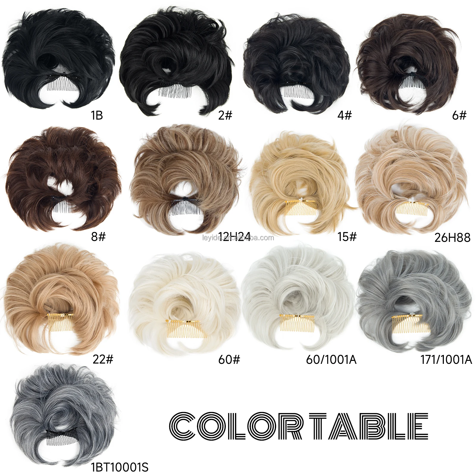 Hot Selling 13 Colors Adjustable Versatile Messy Bun Hair Piece Side Comb Clip in Hair Bun Tousled Updo Hairpiece for Women Bun
