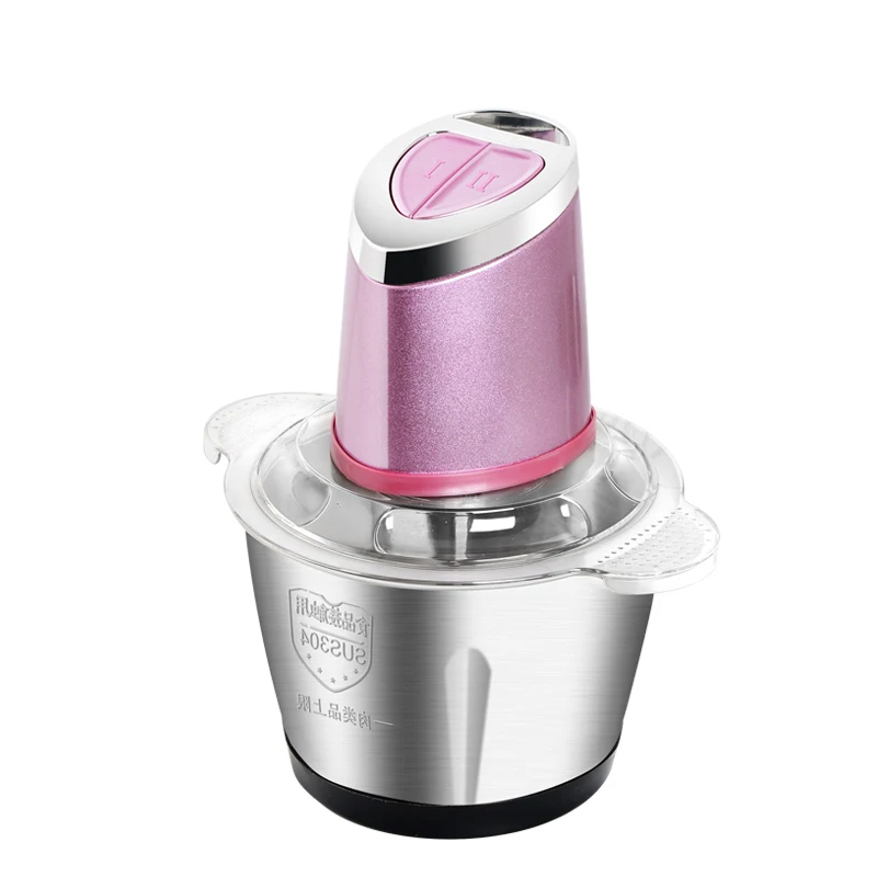 Stainless Steel 2L Food Chopper Block Processor Knife Mincer Electric Machine Fresh Meat Grinder