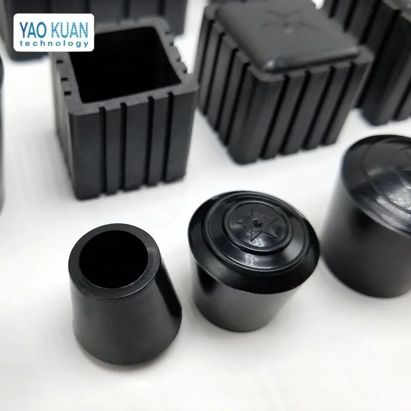Factory customized square round foot cover foot pad furniture table and chair leg noise reduction rubber foot pad