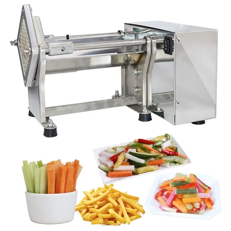 3 Sizes Replaceable Blades Potato Fingers Chip Cutter Machine Commercial Electric French Fry Potato Fries Cutter