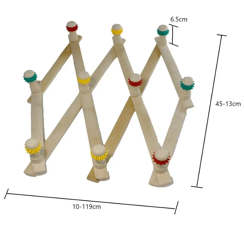 
New Style Folding Bamboo Clothes Hanger Rack Wall Mounted Coat Rack Hat Display Rack 