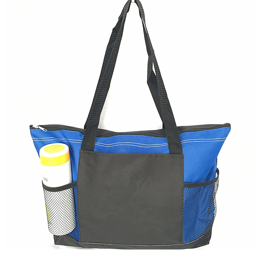 Fashion Shopping Walkers 600 Denier Polyester Tote Bag With Two Side Mesh Pocket