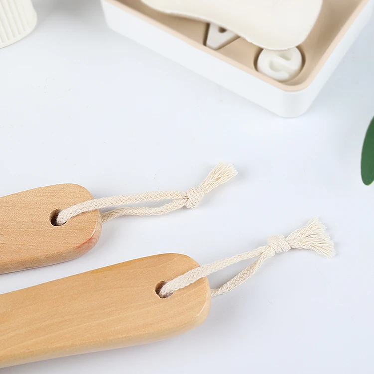 Private Label Boar Bristle Baby Brush Handle Brush Natual Wooden Bath Brushes