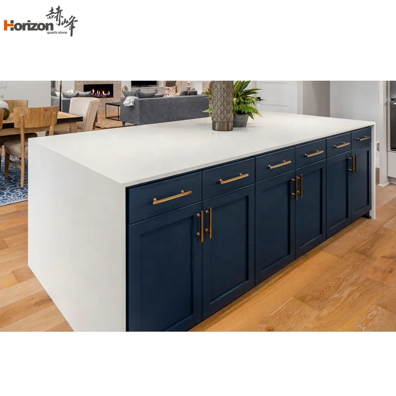 Horizon высокое качество calacatta сборный чистый цвет высокого качества кухня блеск кварцевые столешницы
