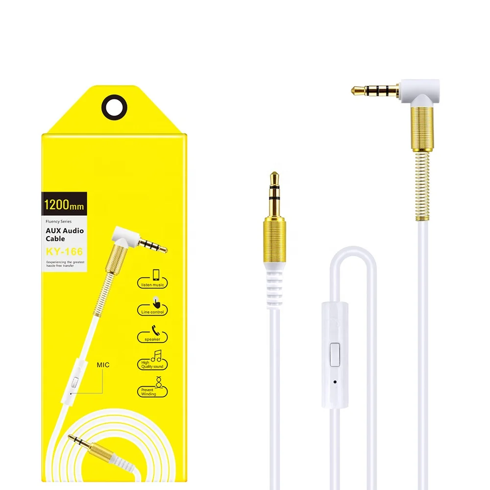 Audio Cable with Microphone 3.5mm Male to Male Cable Headphone Cable Auxiliary Cord for Home Car Stereos