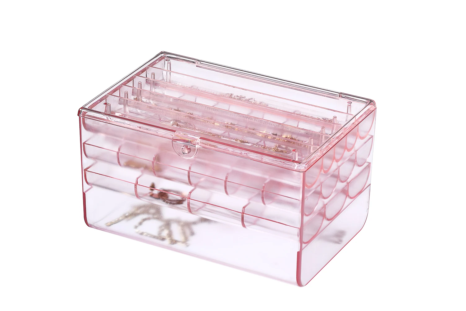 4 Tier jewelry storage organizer home container,Storage Organizer Jewellery with Dividers