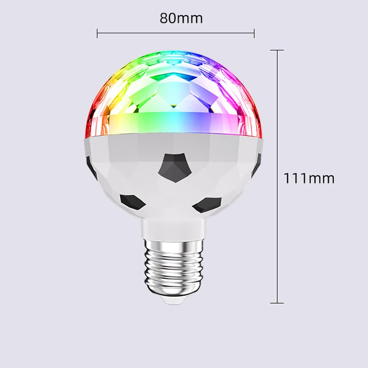 Newest 6W LED Disco Light Bulb E27 Rotating Strobe Bulbs RGB Color Crystal Stage Party Lights Disco Lamp Christmas lights