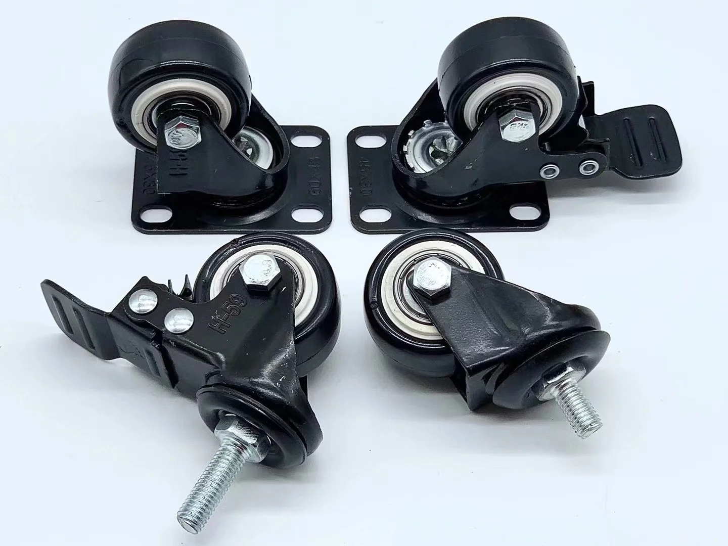 Specializing in the production and wholesale of hot-selling light high quality M5 M6 M8 M10 black plastic fixed wheels