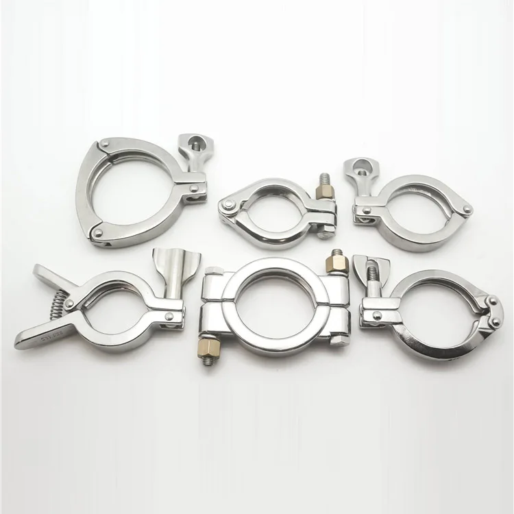 Sanitary Tube Clamp Stainless Steel ISO Three Pieces Clamp Ferrule ss clamp