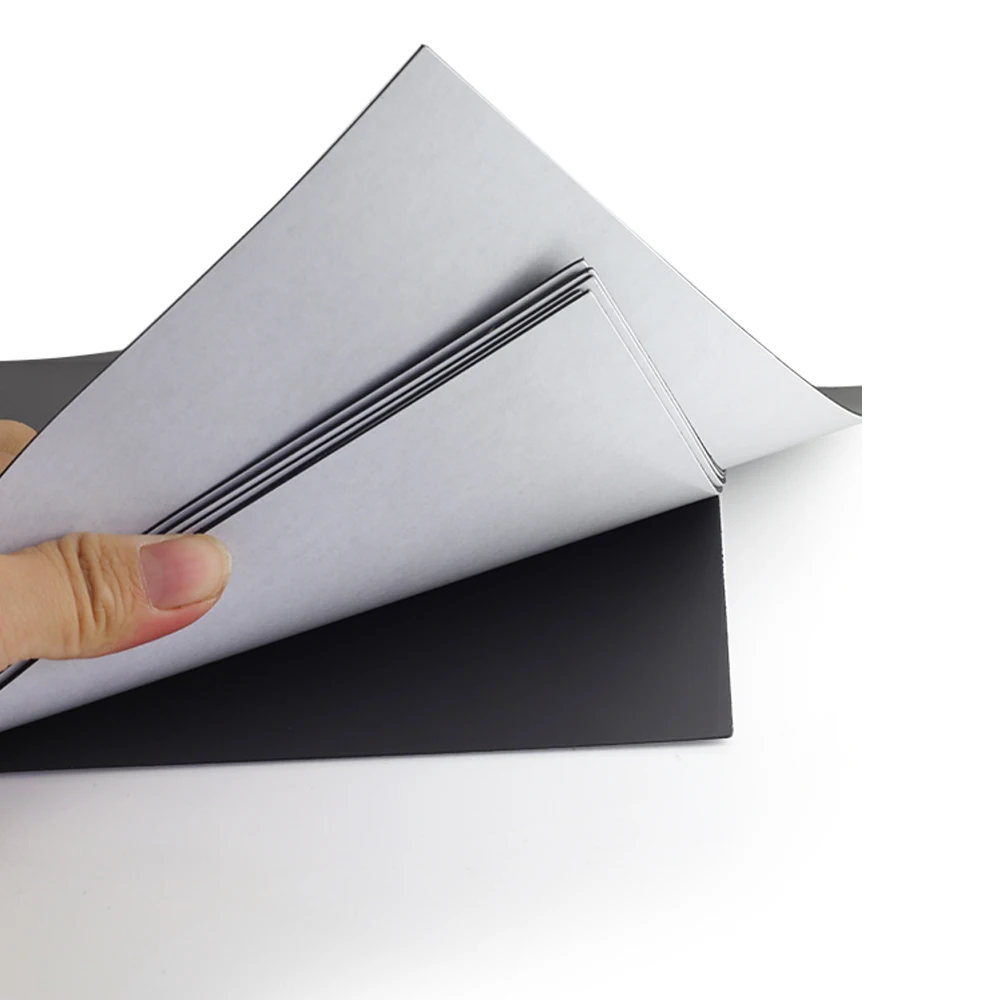 AMC High Quality Magnetic Flexible Rubber Isotropic Magnet Vinyl A4 Sheet Roll Strong 3M Tape Adhesive Magnets rubber magnet