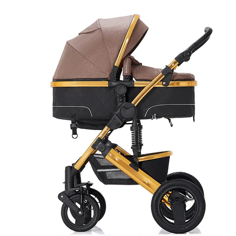 2023 Hot Sale 3 in 1 Baby Stroller with car seat Luxury Travel System big wheels with mommy bag baby poussette