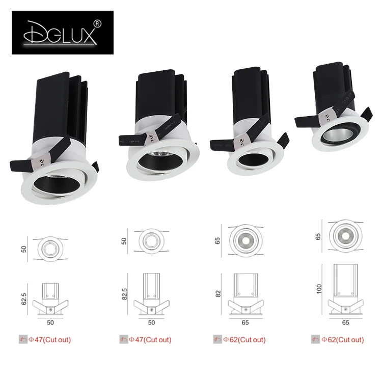 DGLUX энергосберегающий яркий долгий срок службы для дома офиса отеля мини алюминиевый 5 Вт 7 9 12 светодиодный