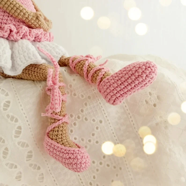 Lovely Crochet Ballet Girl Dolls For Baby Hand Knit Crochet Stuffed Amigurumi Ballet Girl Crochet Ballerina Dolls