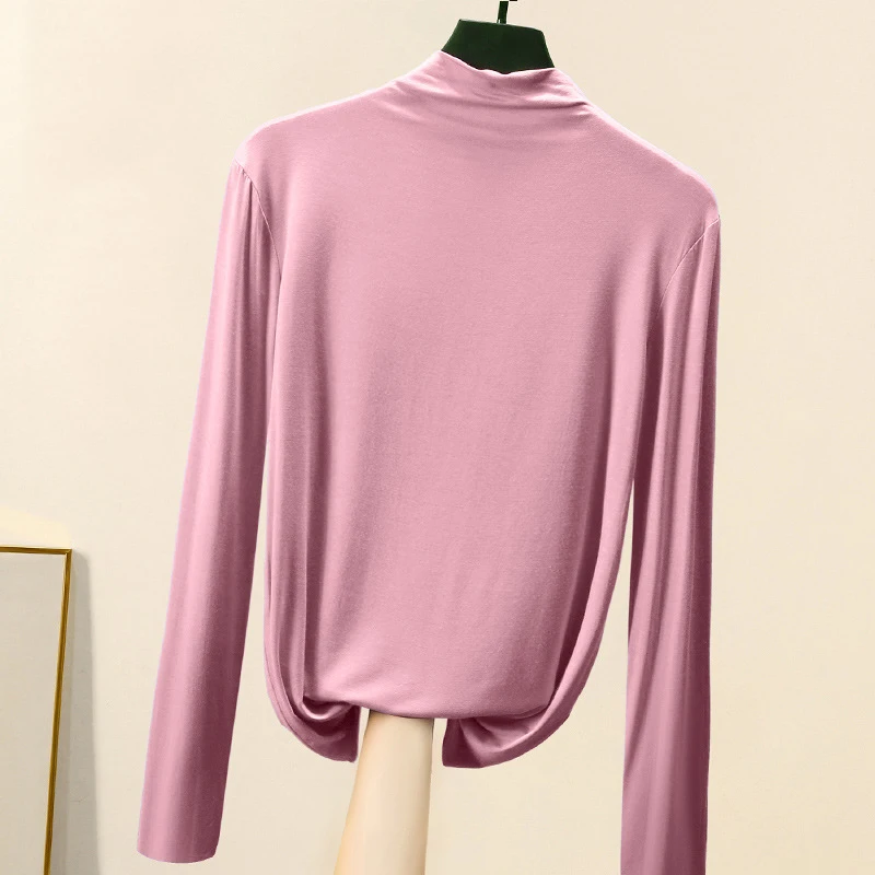 Топ Мода Custom женское платье с длинным рукавом с высоким, плотно облегающим шею воротником для женщин с высоким воротом, женские, для девочек, вязаный пуловер, свитер