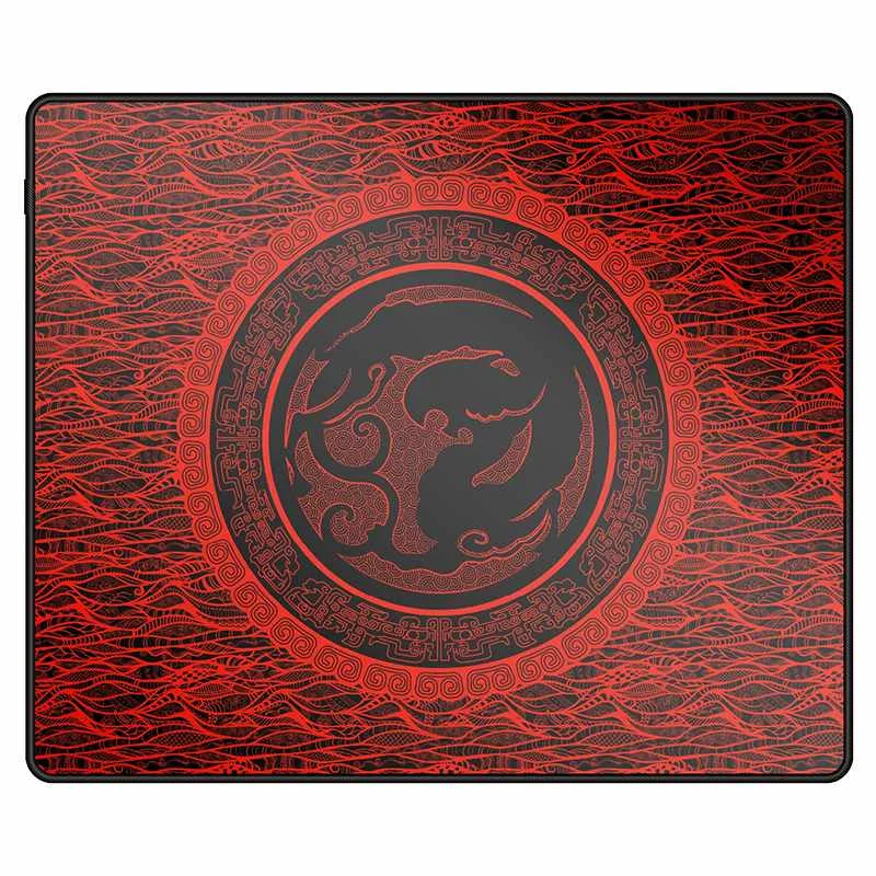  Игровой коврик для мыши Red Dragon с тигром Гладкий Гибкий игровой красным