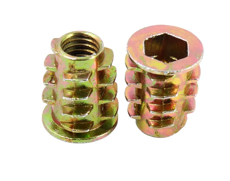 
 Мебельная древесная Вставка Гайка резьбовые вставки для дерева с оцинкованным покрытием  