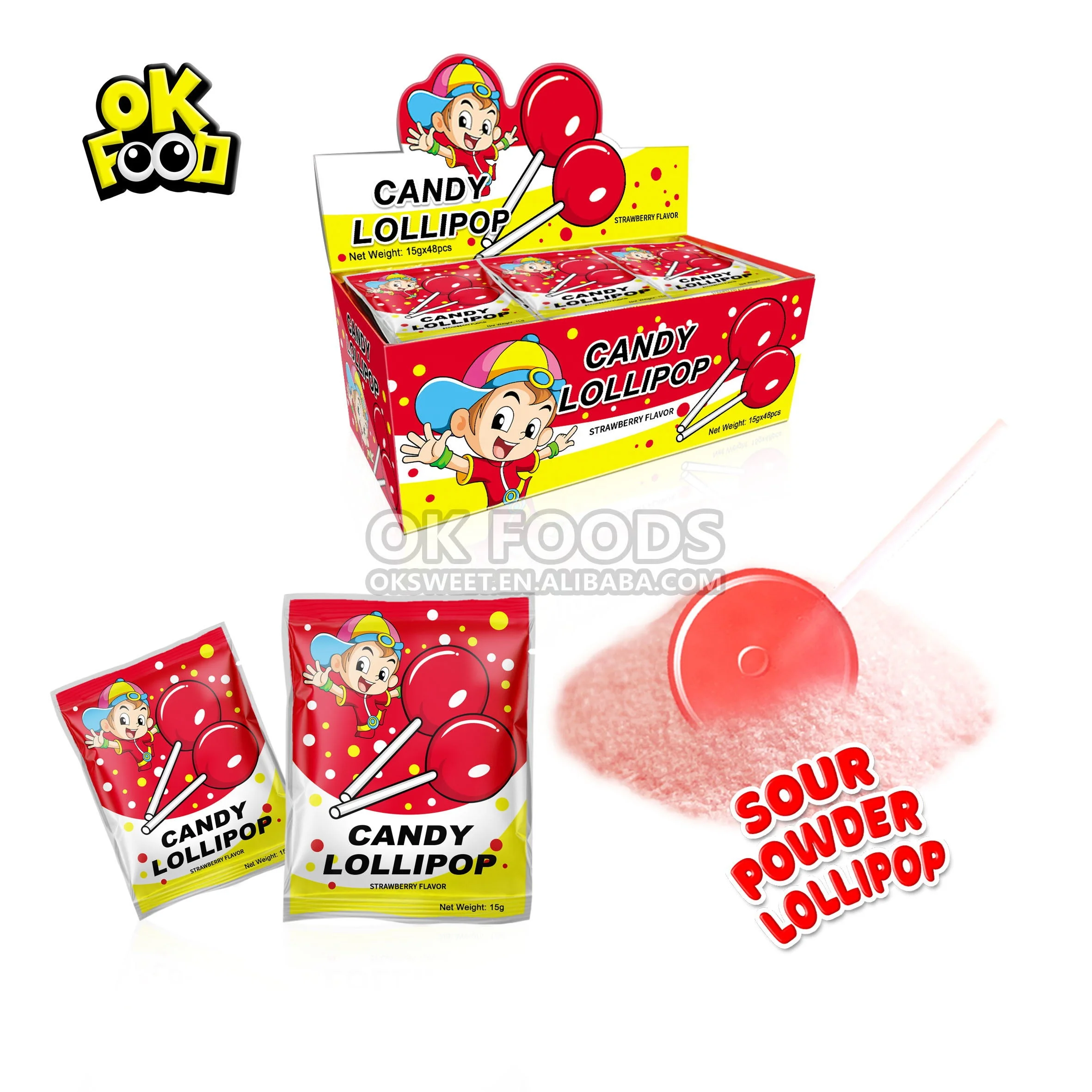 2022 Best Selling 2 in 1 Lollipop Powder Fruity Candy No.686