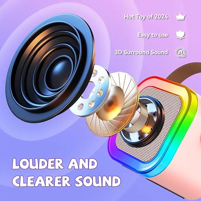 K12 bluetooth Speaker with Speaker for Home or Outdoor Parties Bluetooth Speaker Mini Karaoke Machine for Kids