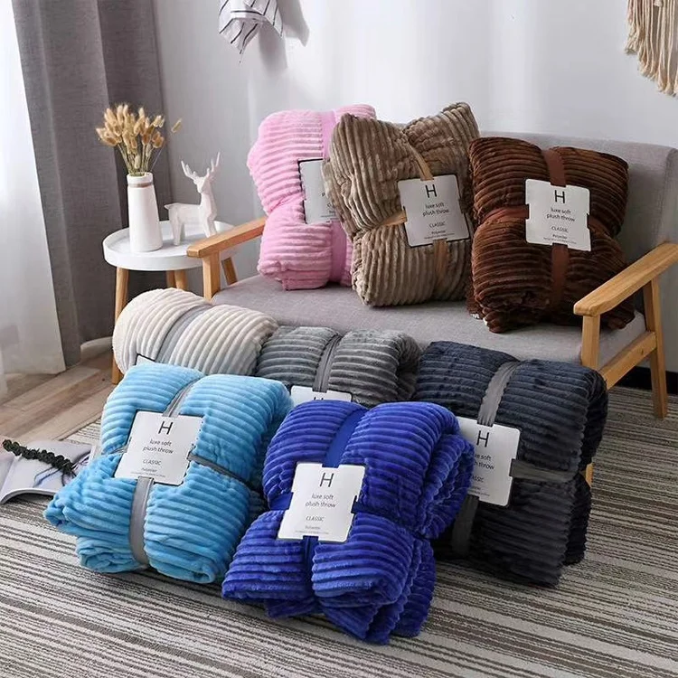 Wholesale cheap flannel fleece throws sherpa blanket