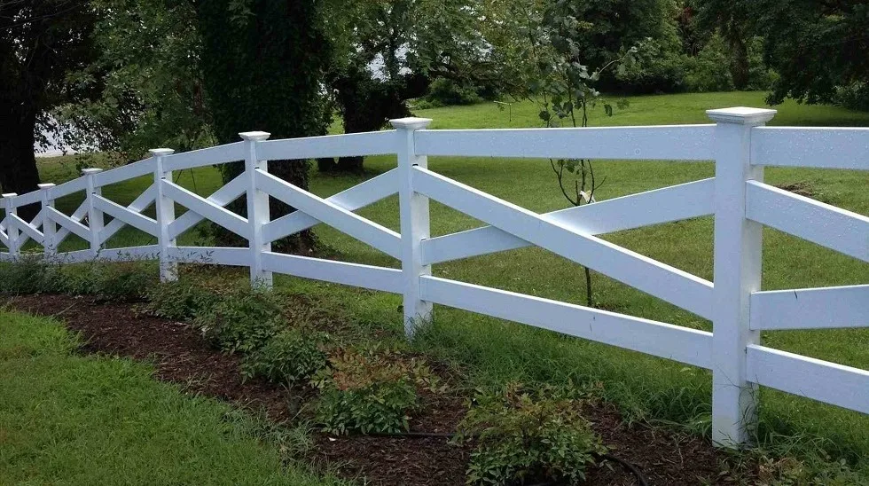 Showtech new design crossbuck fence vinyl horse fence paddock fence