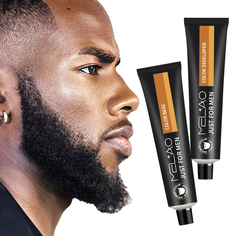Wholesale Men Gray Beard Color Instant Beard Dye Colour Man Beard Dye Cream Tube