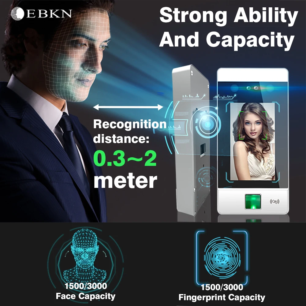 EBKN Free Software Cloud Access control Face Recognition Time Recording School Attendance System With Sim Card