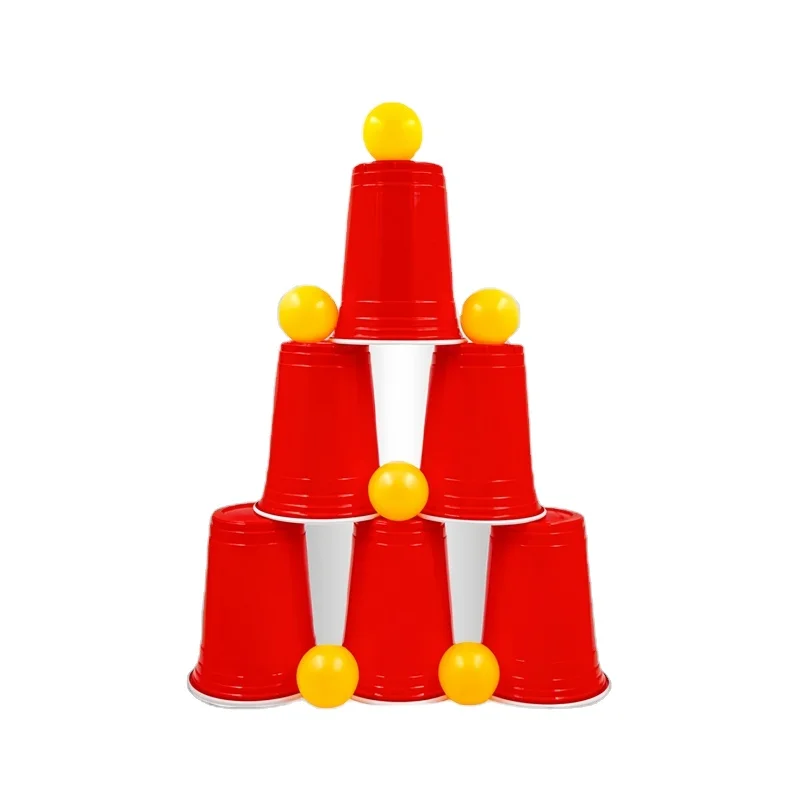 Double Color Espresso Cups Drinking Beer Party Beerpong Game Shot Tumbler Plastic Custom LOGO Disposable Cup