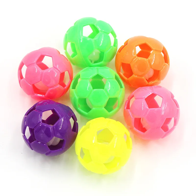 New cat toy ball plastic bell soccer 4cm funny cat ball cat catching ball pet toy