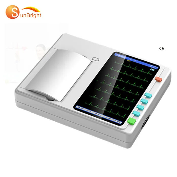 ЭКГ-машина 12 каналов 12 свинцовая кардиологическая ЭКГ-машина SUN 7031