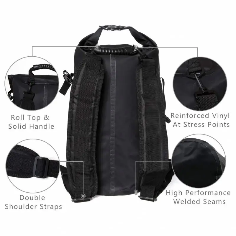 Hot sale custom lightweight roll top waterproof dry bag for Camping,hiking, Drafting