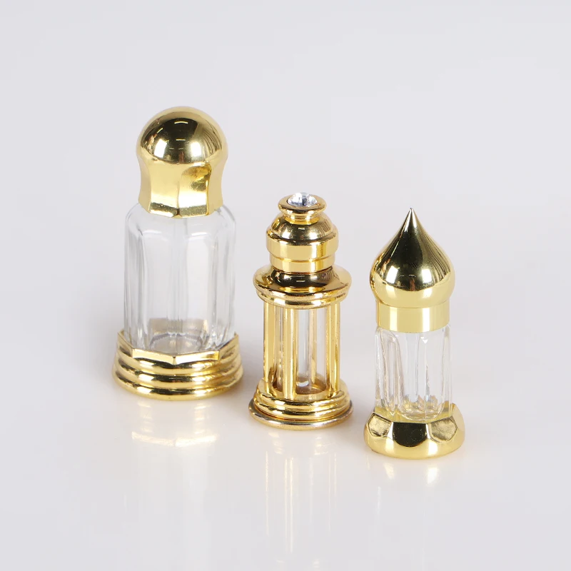 3ml 6ml 12ml small capacity  mini qatar essential oil bottle cosmetic serum glass bottle