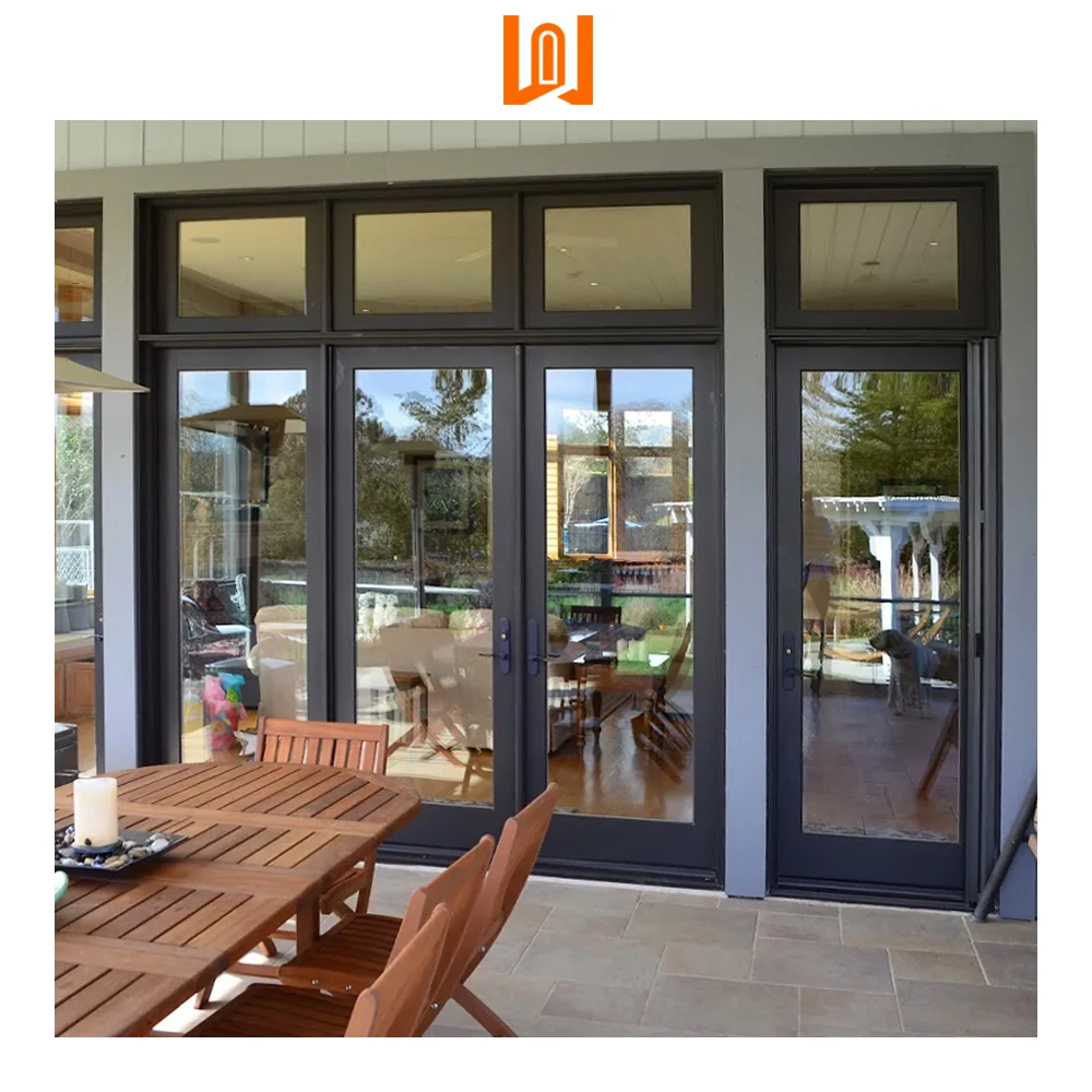 WANJIA custom homes external doors aluminum glass french doors aluminum casement door
