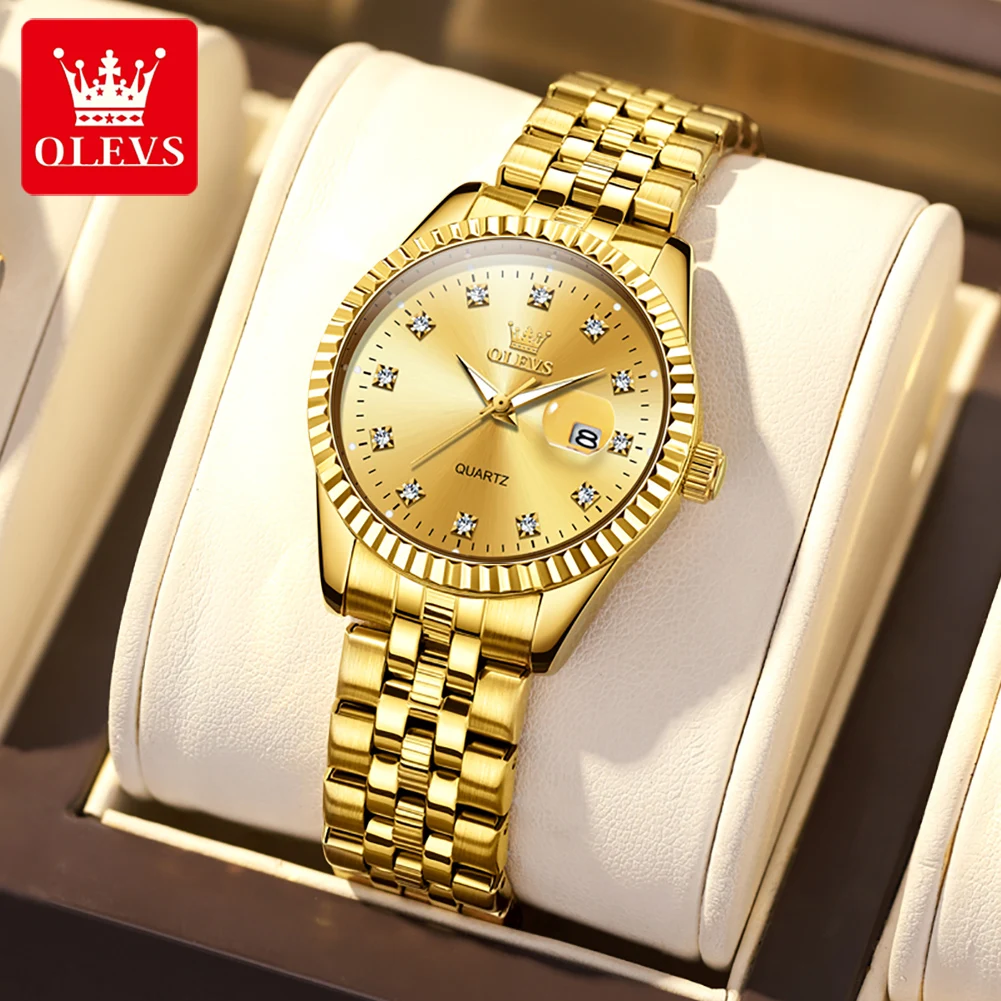 OLEVS 5526 High Quality Gold  Watch Luxury Woman Watches Band Quartz Watch For Woman