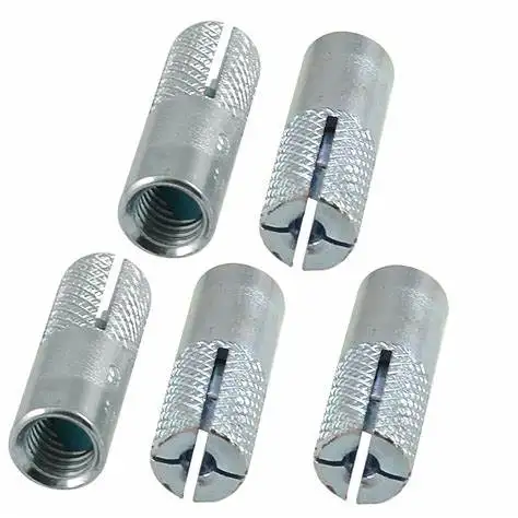 YH Hot Sale At Cheap Prices Female Thread Patterned Nut Steel Conical Tapered Cone Knurl Nut With Lock Expansion Bolt