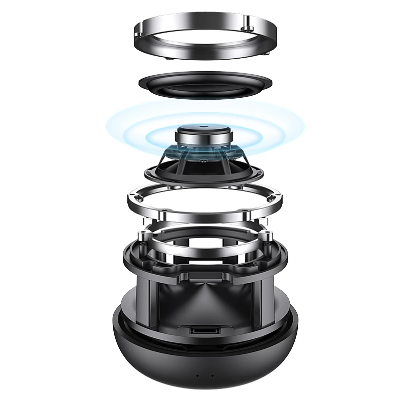 USAMS IPX6 Waterproof Built-in Battery Surround Sound BT 5.0 Portable Outdoor Wireless Speaker