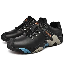 New Design Mens Soft Sole Steel Toe Non-slip Work Shoes Climbing Outdoor Hiking Shoes Waterproof Running Shoes