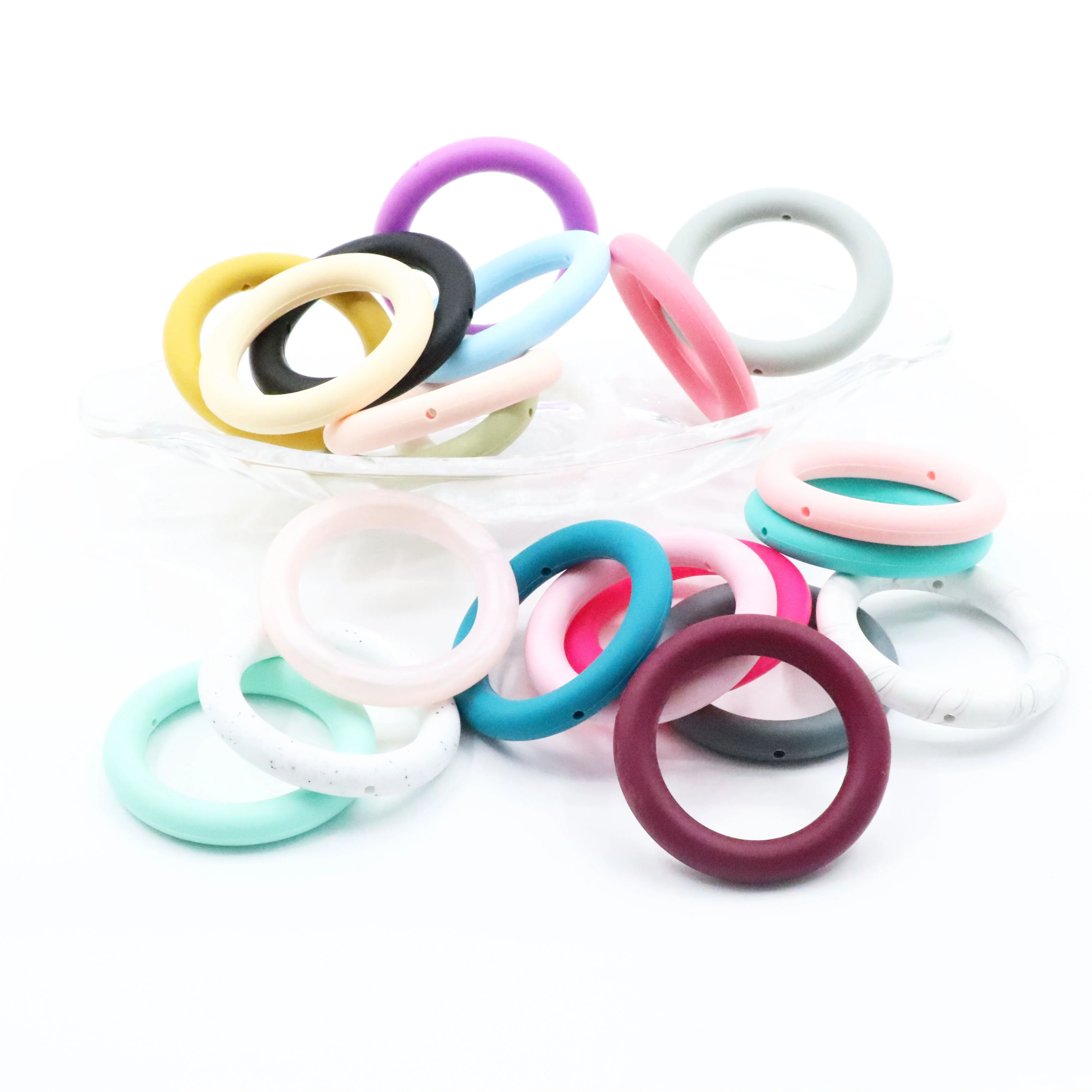 Оптовая продажа, Детские Силиконовые игрушки для прорезывания зубов, без БФА, детское кольцо для прорезывания зубов