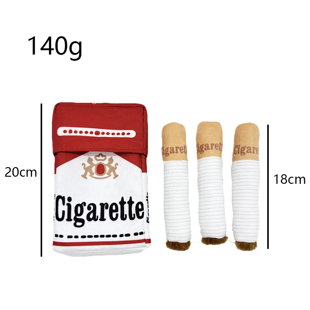 Hot Funny Cigar Shape Pet Chew Toys Squeaky Dog Interactive Cigarette With Box Pet Dog Chew Toy