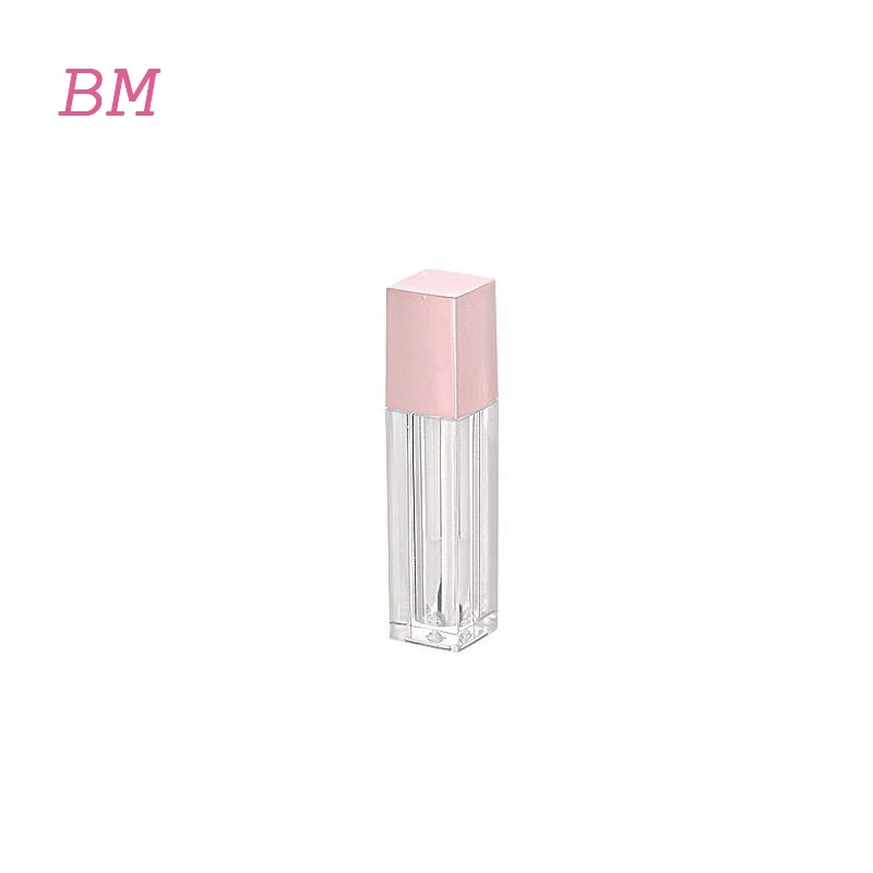 unique cute customised matte pink lipgloss tubes packaging 1.5 ml mini custom empty square liquid blush lipstick container