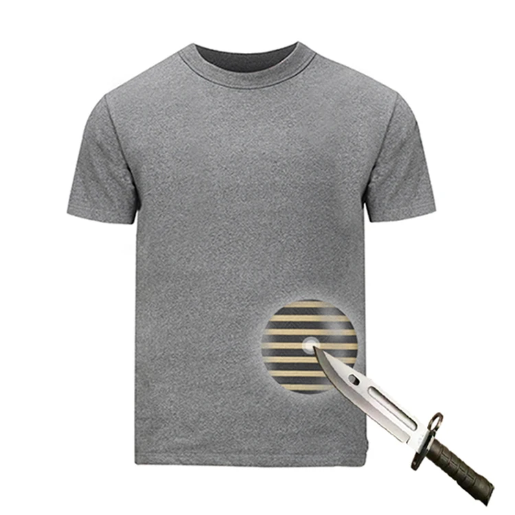 Customized cut resistant T shirt anti-knife tactical clothing outdoor self-defense anti knife cut safety stab proof shirt