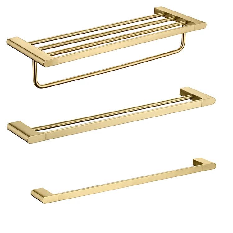 Nano gold 6-piece bathroom accessories set stainless steel 304 soap dish