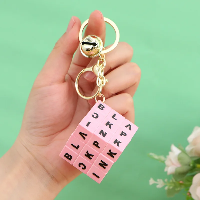 Educational toys Plastic 3.5cm Mini cube Keychain Creative Magic Cube Puzzle Keyring Pendant gift Key Chain