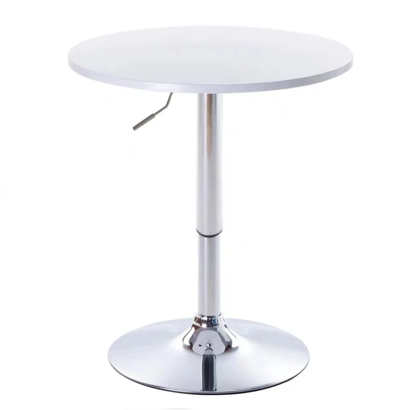 High bar table round minimalist cocktail table lifting rotating small round table bar chair combination