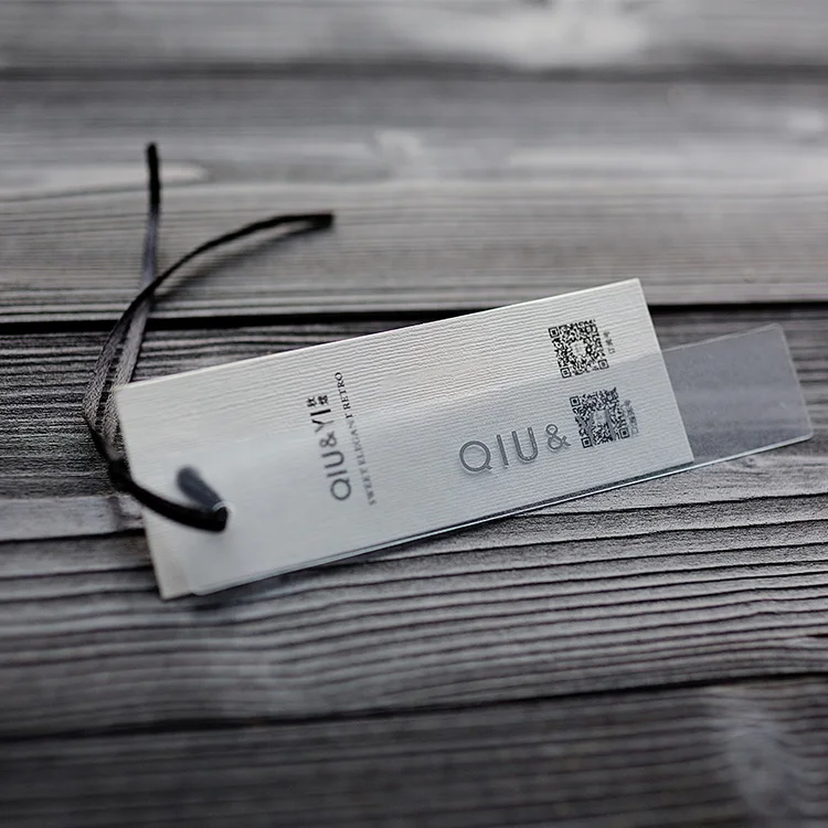 Custom Paper Hang Tag For Hand Bag Clothing Cardboard Clothing Hang Tags with string PVC Plastic Hang Tag With Cotton String