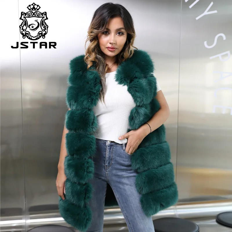 Plus size fluffy luxury faux fur vest for ladies winter women long faux fur vest 2022