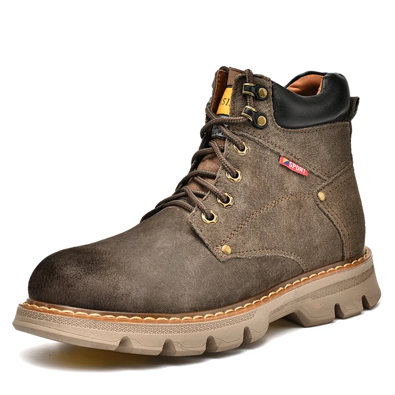 2021 горячая распродажа; Модная теплая кожаная Уличная обувь; Прочные мягкие ботинки для мужчин